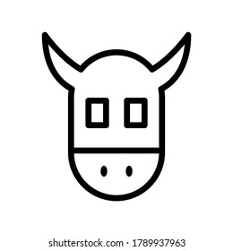 bull icon or logo isolated sign symbol vector illustration - high quality black style vector icons
