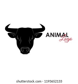 Bull icon logo symbol vector illustration