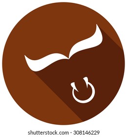 bull icon a long shadow