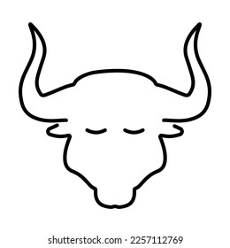 bull icon on white background, vector illustration.