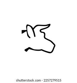 Bull icon. Simple style meat shop big sale poster background symbol. Bull brand logo design element. Bull t-shirt printing. vector for sticker.