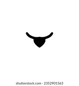 Bull icon. Simple style meat shop big sale poster background symbol. Bull brand logo design element. Bull t-shirt printing. Vector for sticker.