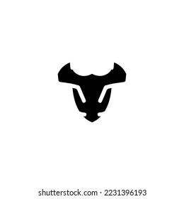 Bull icon. Simple style poster meat shop big sale background symbol. Bull brand logo design element. Bull t-shirt printing. Vector for sticker.