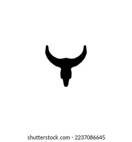 Bull icon. Simple style poster meat shop big sale background symbol. Bull brand logo design element. Bull t-shirt printing. Vector for sticker.
