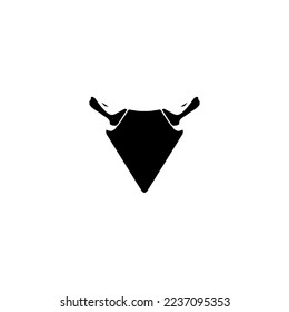 Bull icon. Simple style poster meat shop big sale background symbol. Bull brand logo design element. Bull t-shirt printing. Vector for sticker.
