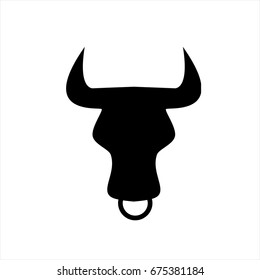 Bull icon in trendy flat style isolated on background. Bull icon page symbol for your web site design Bull icon logo, app, UI. Bull icon Vector illustration, EPS10.
