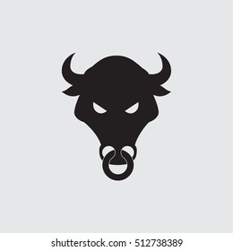 bull icon vector