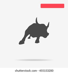 Bull icon. Vector concept illustration for design.