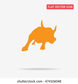Bull icon. Vector concept illustration for design.
