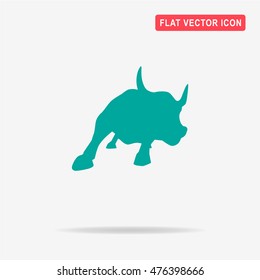 Bull icon. Vector concept illustration for design.