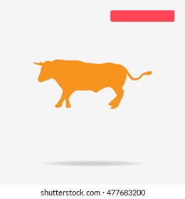 Bull icon. Vector concept illustration for design.