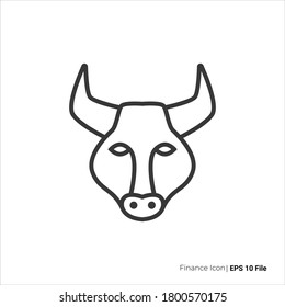 Bull icon. Bull vector design. isolated on white background