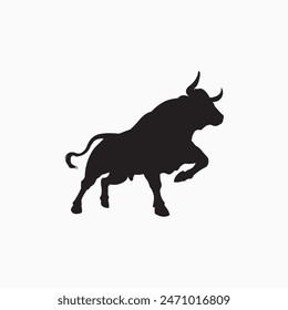 Bull Icon Vektorgrafik Design auf weißem Hintergrund. Kuh Illustration Vektorgrafik.