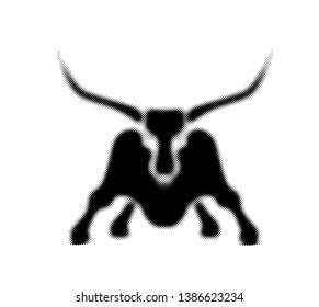 bull, icon vector head fight illustration