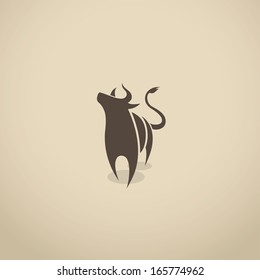 Bull Icon - Vector Illustration