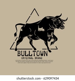 Bull Icon Vector Illustration - Vintage Clothing Brand