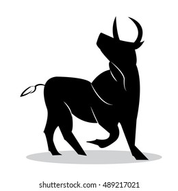 bull icon - vector illustrator
