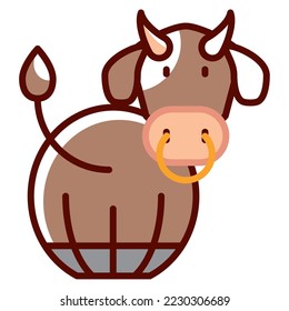 bull icon vector image on a white background