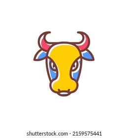 Bull icon in vector. Logotype