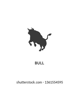 bull icon vector. bull sign on white background. bull icon for web and app