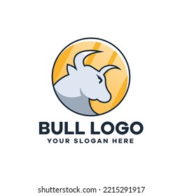 Bull Illustration Logo Icon Design