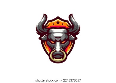 bull illustration logo mascot image