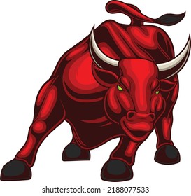 Bull illustration with premium quality stock vector