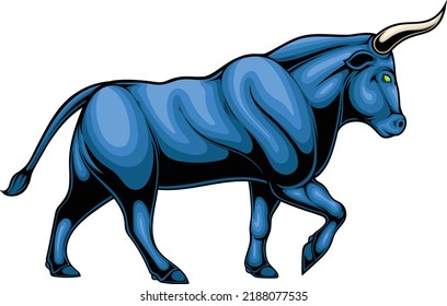 Bull illustration with premium quality stock vector