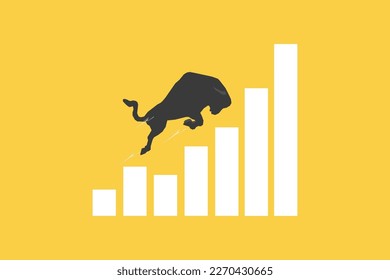 Sauter le graphique, tendance haussière du marché des actions ou crypto. Change, flèche vers le haut pour augmenter les taux.