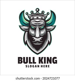 bull king angry logo vector