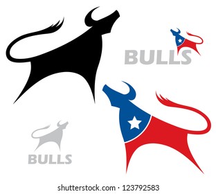 Bull labels - vector illustration