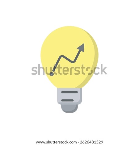 Bull lamp and strategy icon vector illustration. Bussiness idea, tactic and solution icon vector illustration. 