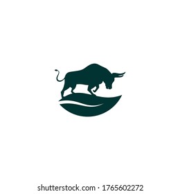 BULL & LEAF LOGO VECTOR