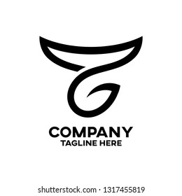 Bull and letter G logo