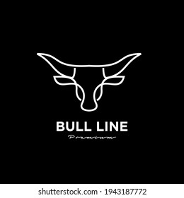 Bull line abstract logo icon design	