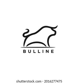 Bull Line Art Logo Design Vector Stock Vector (Royalty Free) 2016277475 ...