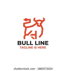 
Bull Line Logo Design Template