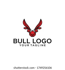 ilustración vectorial de diseño de logotipo de línea de toro