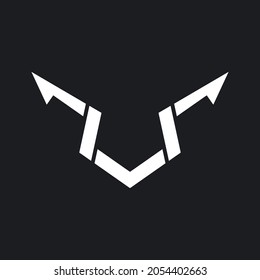 Bull line logo template vector icon design
