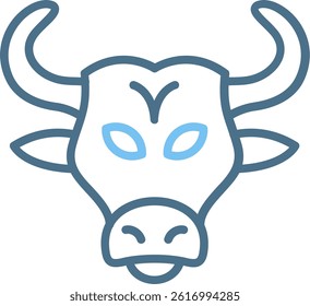 Bull Line Two Colour Icon