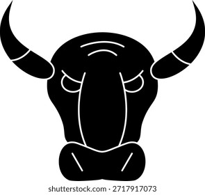 Diseño de icono de Vector de línea de toro