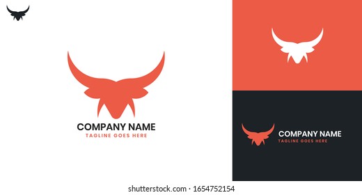 Bull Logo - All elements on this template are editable with vector software