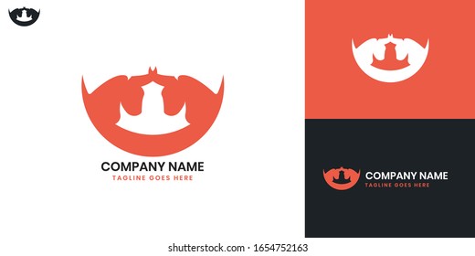 Bull Logo - All elements on this template are editable with vector software