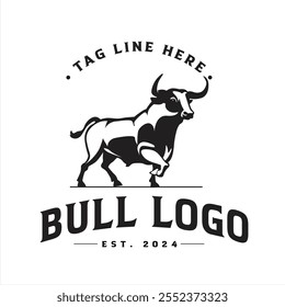 Bull logo, Animal logo for company logo design ideas, vector illustration