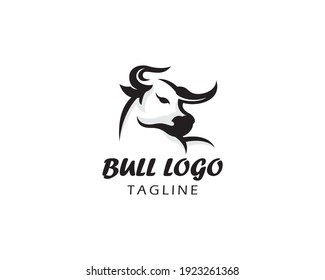 bull logo animal wild logo art vecktor simple