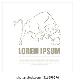 Bull logo and badges templates. Vector illustration