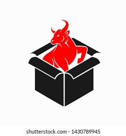 bull logo in the box