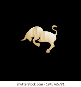 Logotipo de toro en diseño de ilustración de vector de gradiente colorido