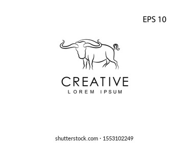 bull logo for the company, vector illustration.