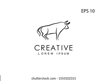 bull logo for the company, vector illustration.